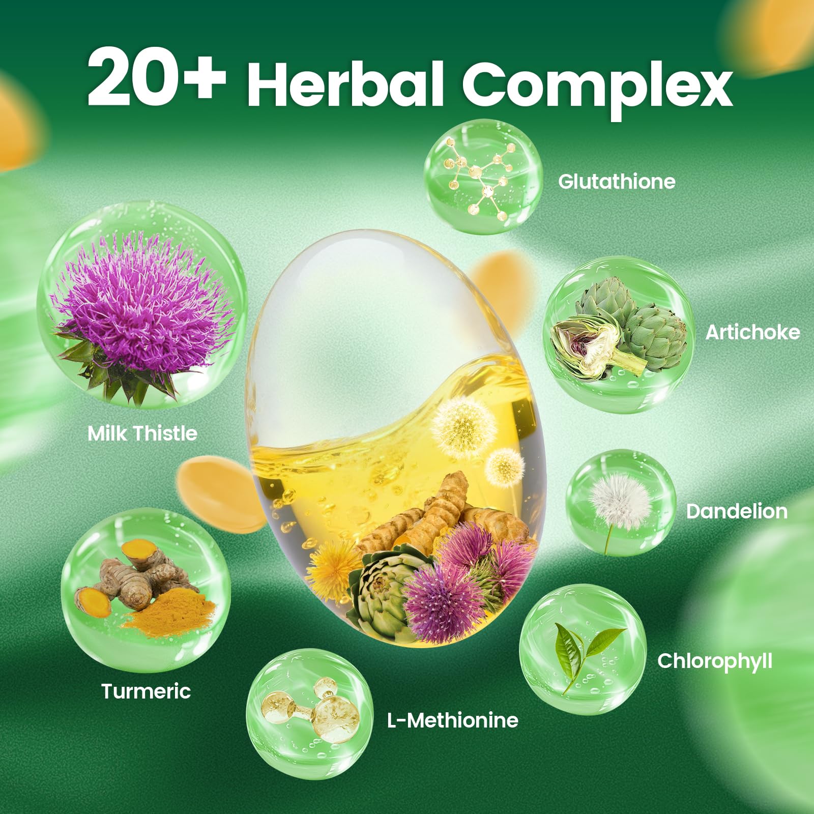 VivoNu 20-in-1 ingredients blend for comprehensive liver cleansing.