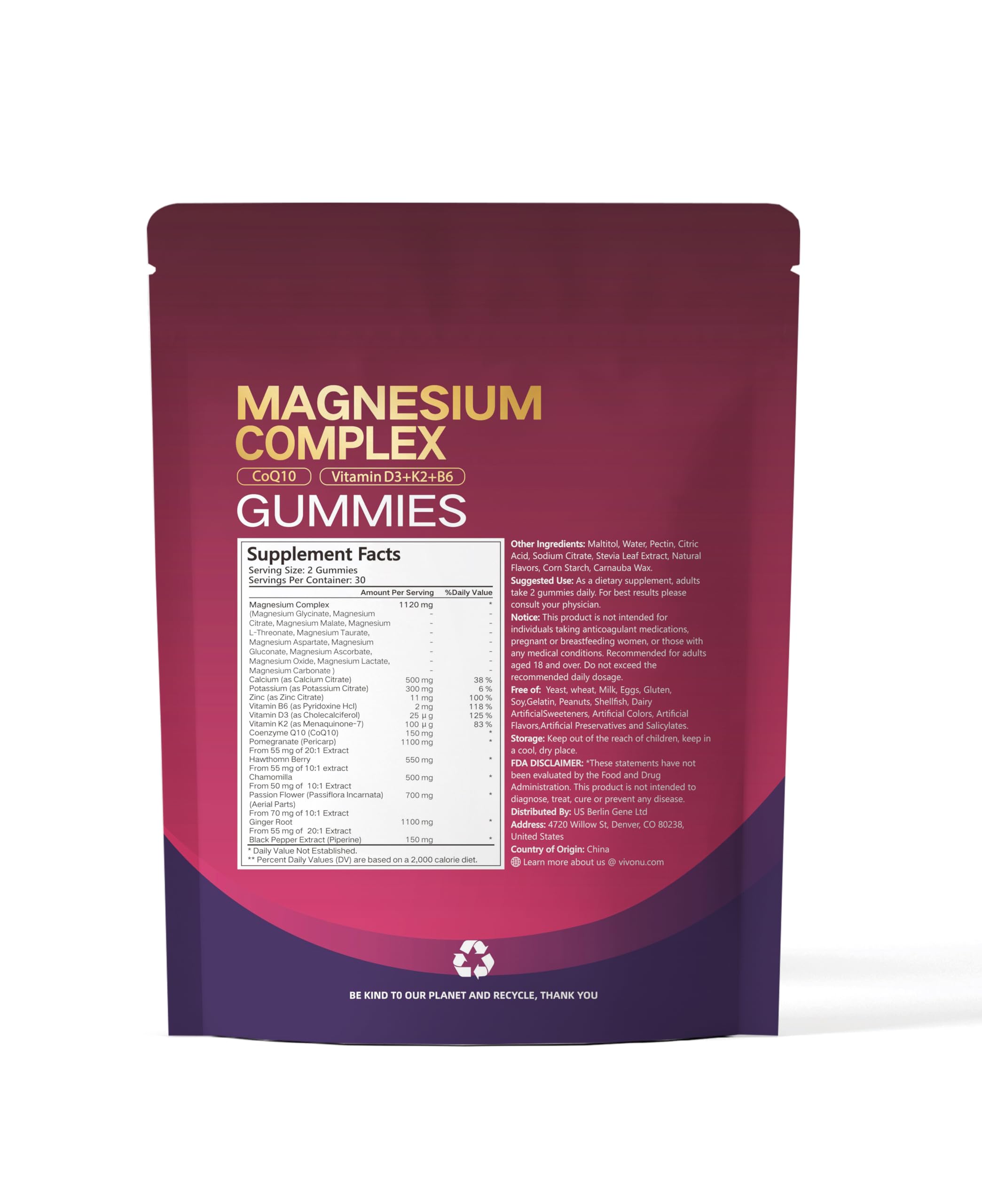 VivoNu 24-in-1 Magnesium Gummies suitable for adults and kids in daily routine.