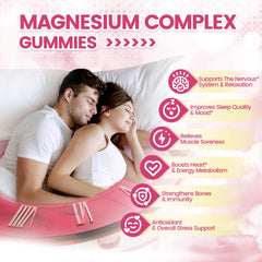 VivoNu 24-in-1 Magnesium Gummies closeup strawberry texture promotes easy daily intake.