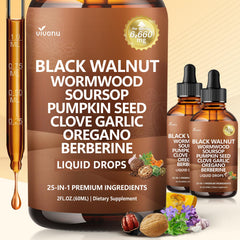 VivoNu 25-in-1 liposomal tincture bottle front view for daily wellness.