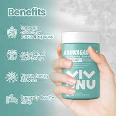 VivoNu Ashwagandha powder close-up highlighting natural ingredient for daily wellness