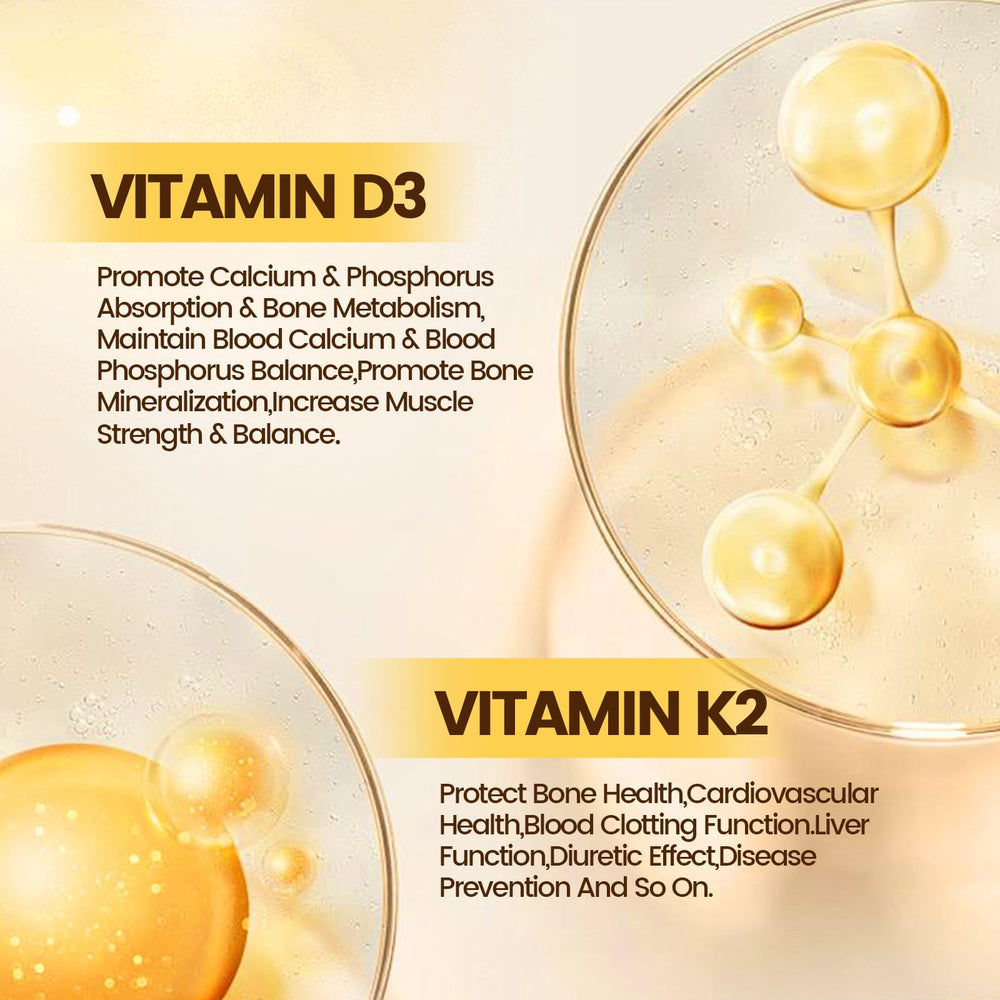 VivoNu D3 K2 softgels in coconut oil base for absorption.