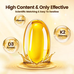 VivoNu D3 K2 softgels outside bottle ready for daily intake.