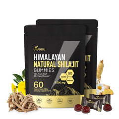 VivoNu Himalayan Shilajit Gummies bottle front showing label and vitality