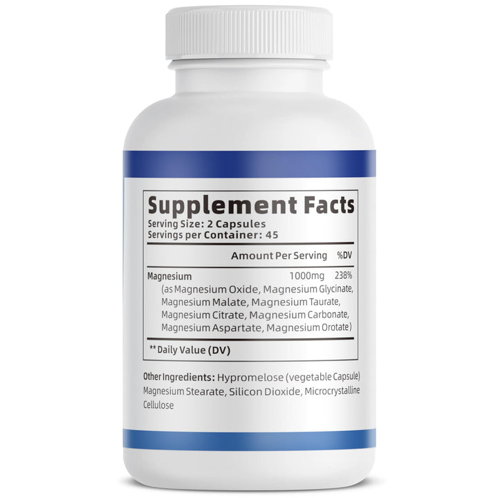 VivoNu Magnesium Complex packaging open reveals 90 vegetarian capsules for 45 days.