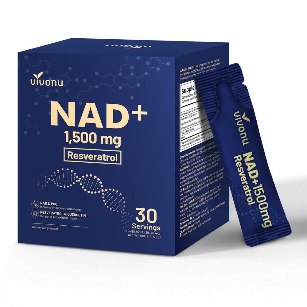 VivoNu Nad Liquid bottle front, ready for daily on-the-go energy support.