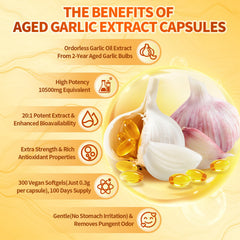 VivoNu odorless garlic softgels close-up highlighting aroma-free design for comfortable daily use.