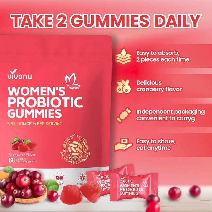 VivoNu prebiotic fiber graphic highlights 1+1 probiotic synergy.
