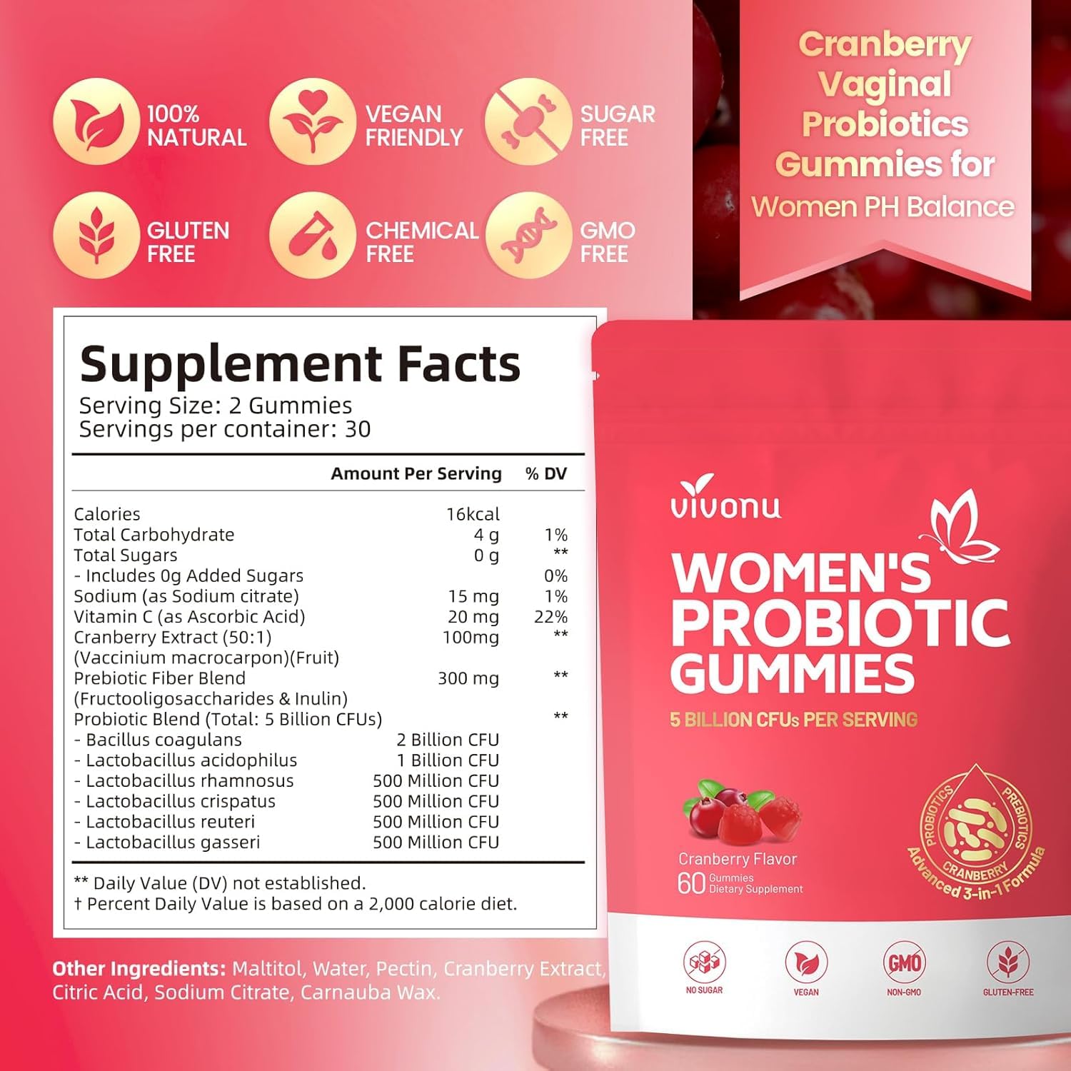 VivoNu vitamin C badge signals immune-friendly support.