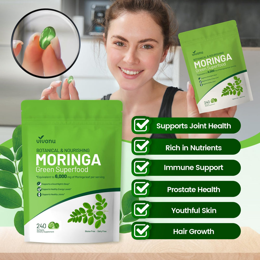 VivoNu Skin health focus with moringa softgels