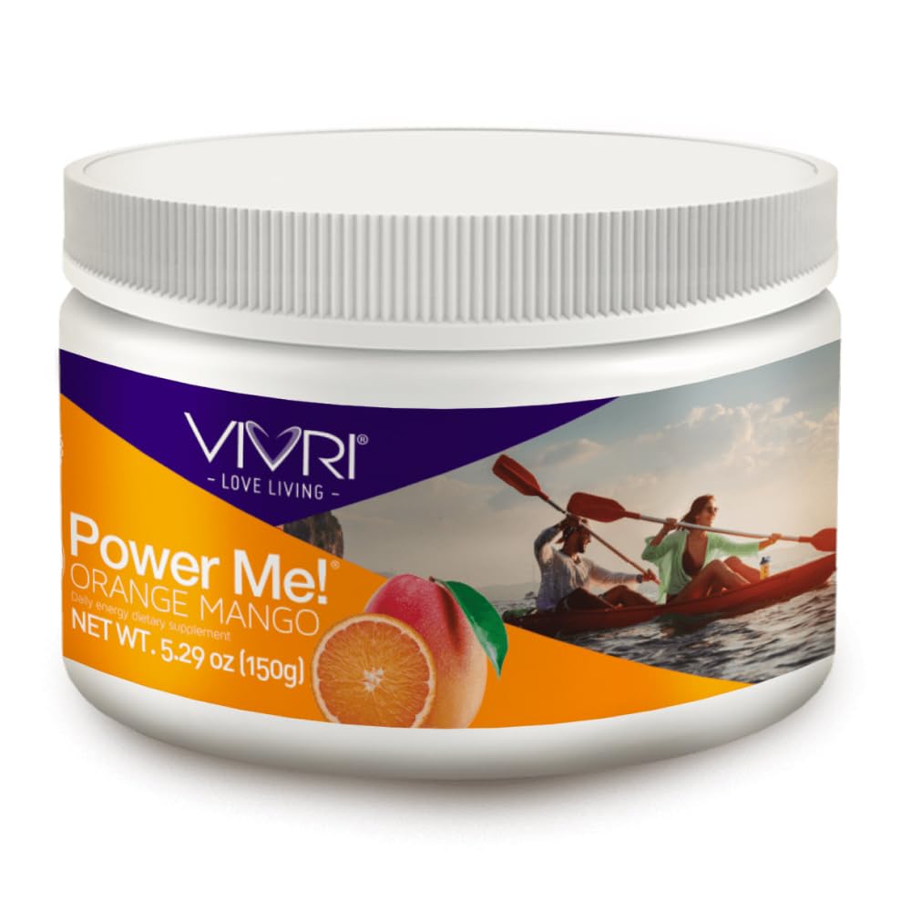 VIVRI Power Me! orange mango bottle with a refreshing energy boost