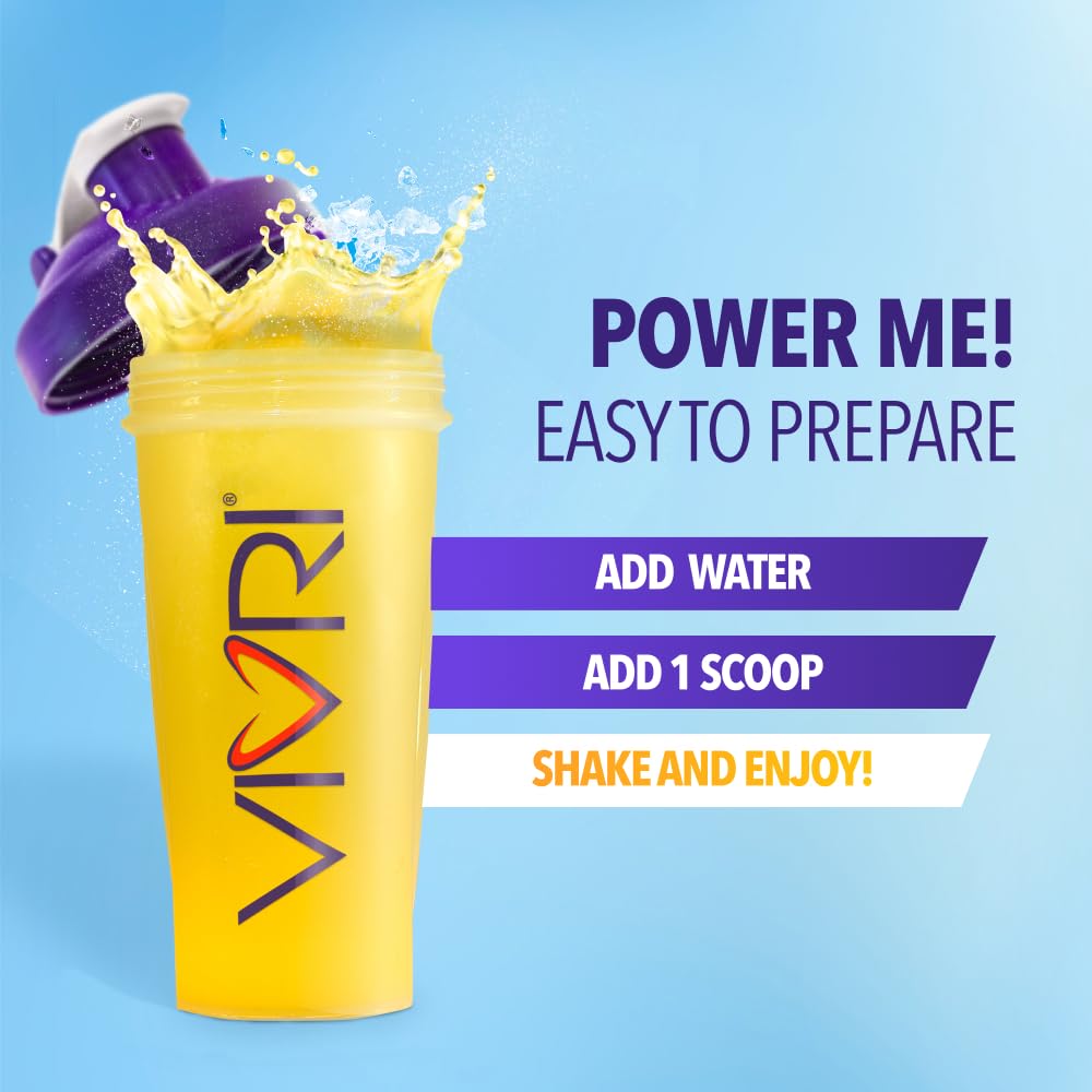 VIVRI PowerMe! green tea ingredients close-up highlighting natural energy sources.
