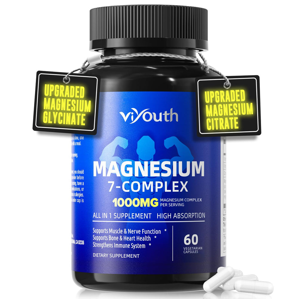 VIYOUTH Magnesium 7 Complex bottle with capsules for daily wellness and restful nights