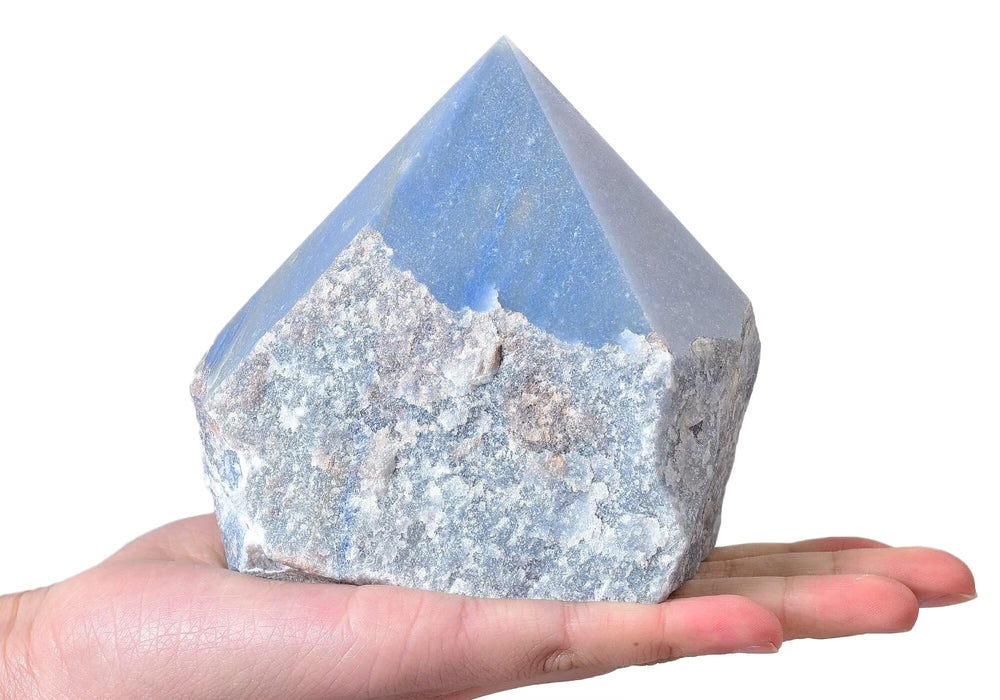 VIZYTOU blue aventurine wand close-up showing unique patterns and color.