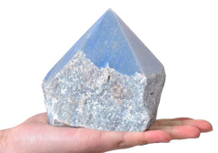 VIZYTOU blue aventurine wand close-up showing unique patterns and color.