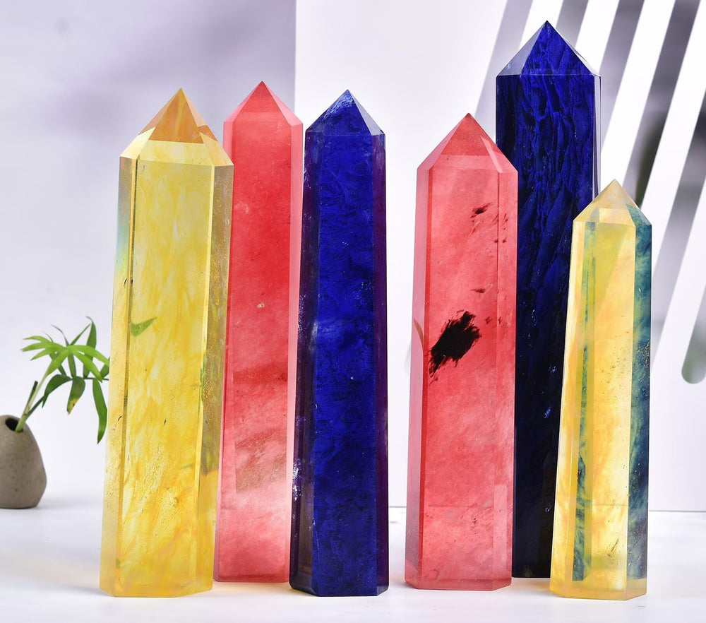 VIZYTOU crystal display piece supporting chakra balancing and reflection