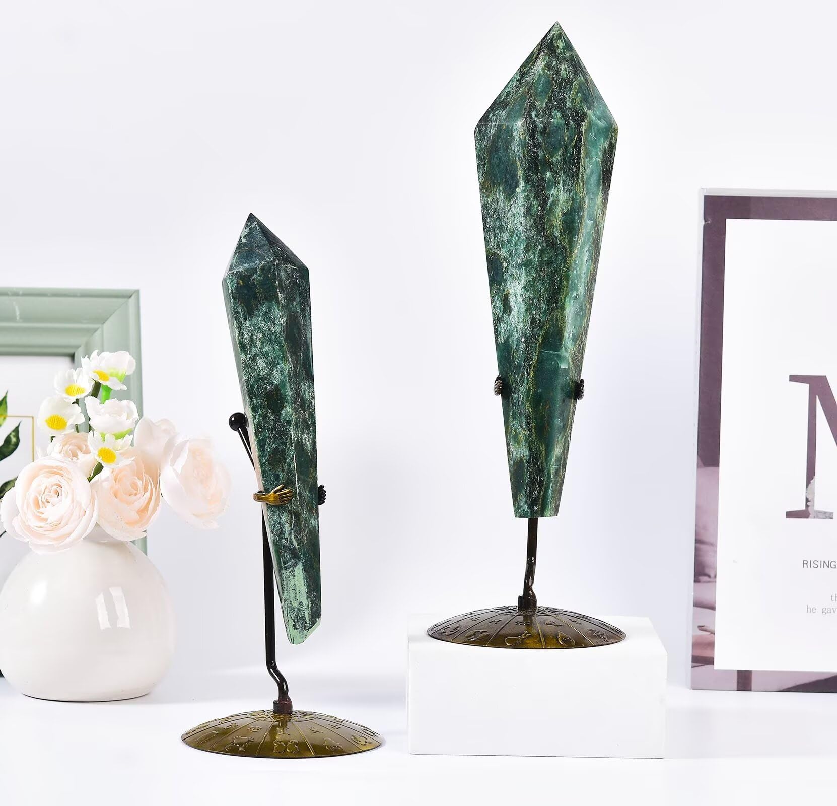 Vizytou Emerald Wand Point gift-ready crystal for lovers of natural stones