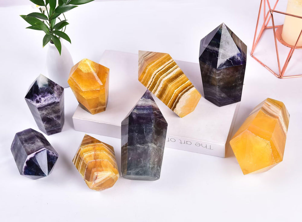 VIZYTOU fluorite display piece for office decor and inspiration