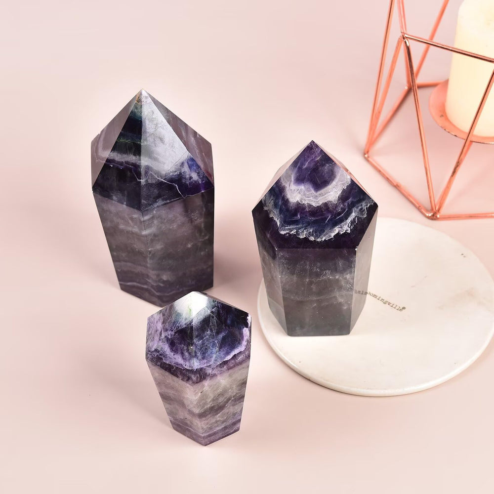 VIZYTOU fluorite wand aids meditation and chakra balance