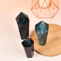 VIZYTOU six-facet wand ready for meditation and energy work.