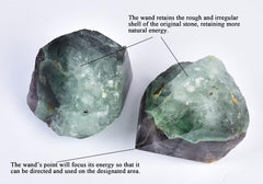 Irregular crystal column reveals unique pattern, perfect for chakra work and display