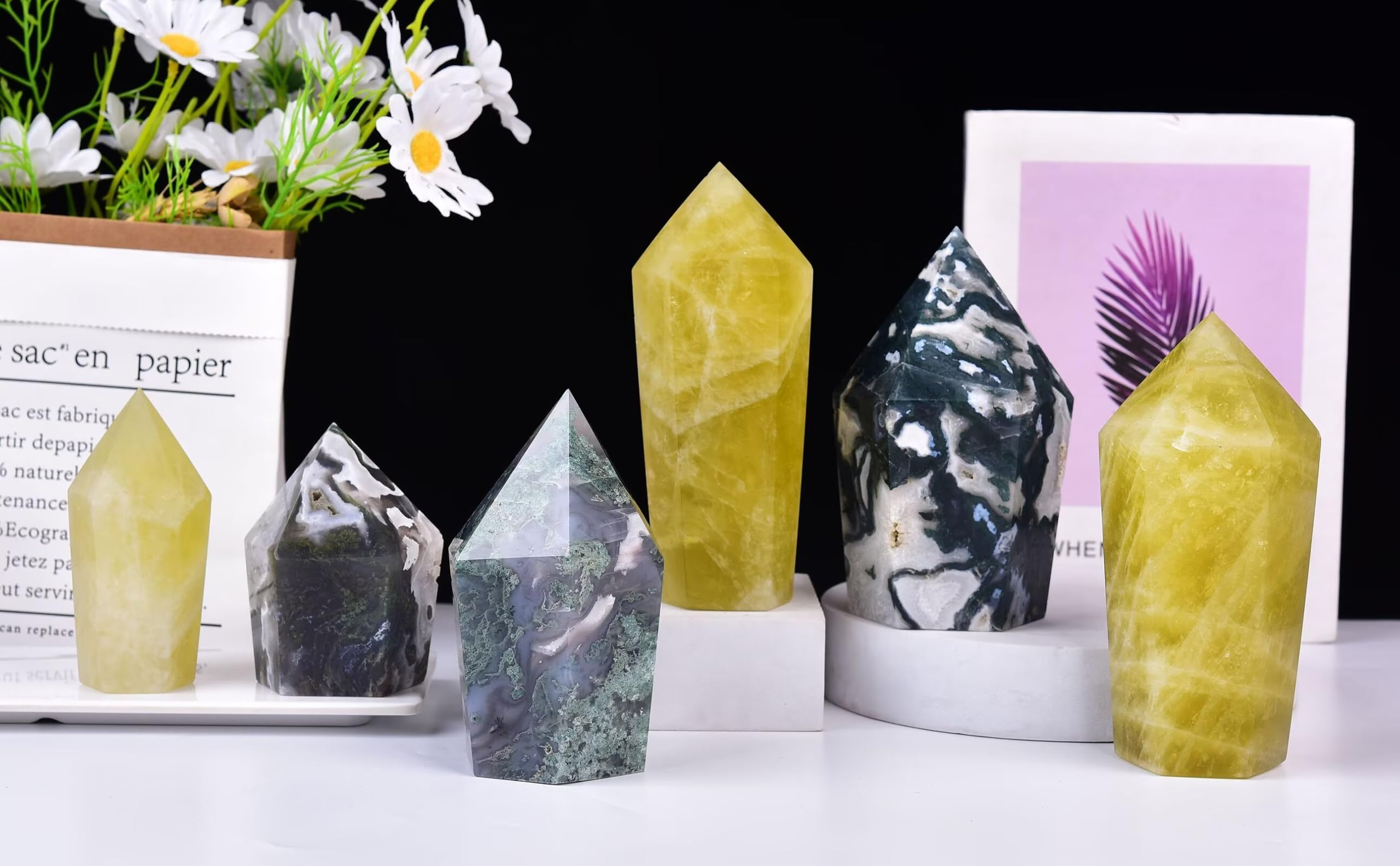 VIZYTOU crystal wand enhances yoga spaces with tranquil vibes.