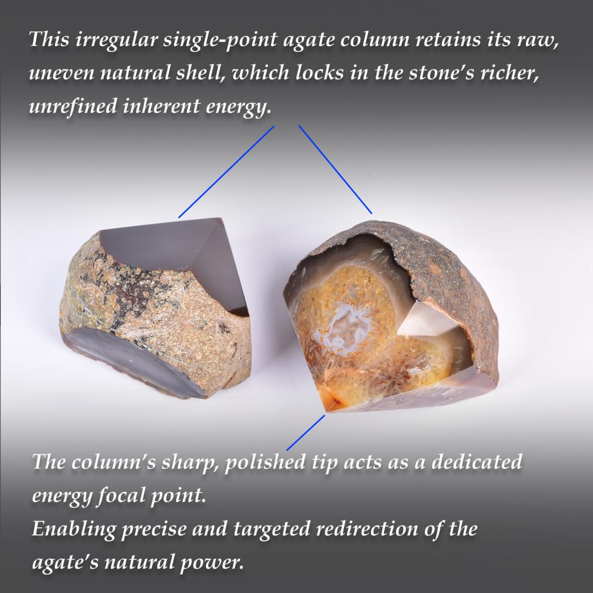 VIZYTOU agate wand stabilizer gift-ready packaging evokes thoughtful balance