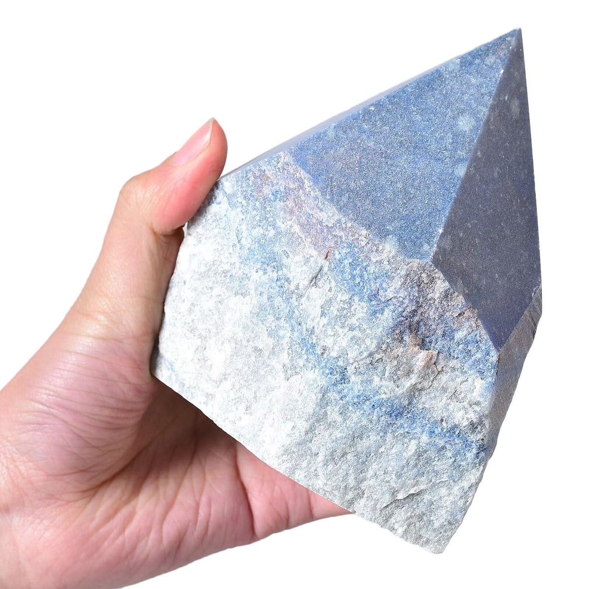 VIZYTOU natural blue aventurine wand irregular shape for calming meditation and balance.