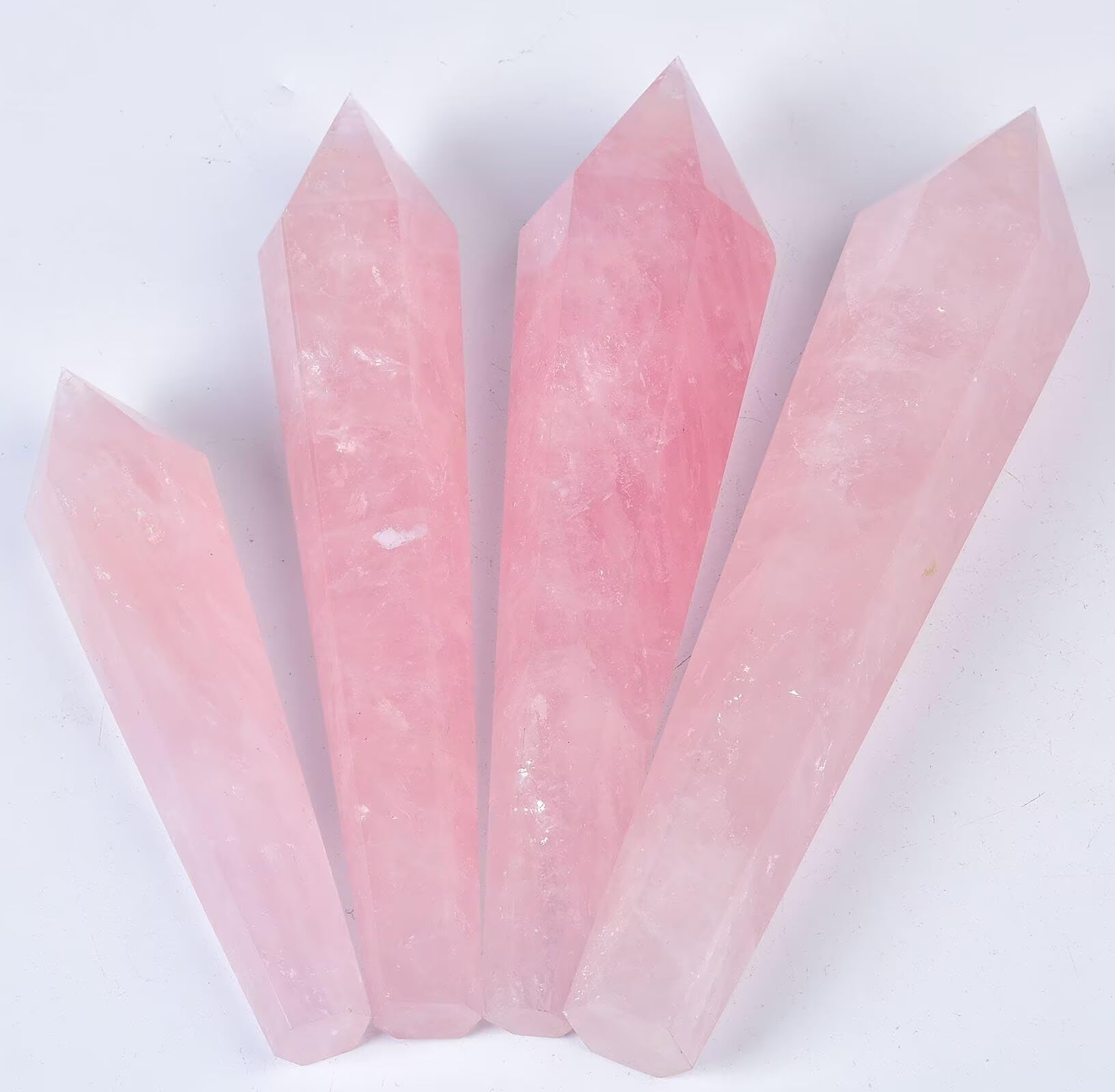 VIZYTOU Rose Quartz Wand Point directs energy along its length