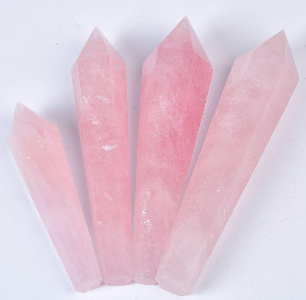 VIZYTOU Rose Quartz Wand Point directs energy along its length
