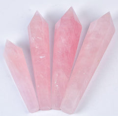 VIZYTOU Rose Quartz Wand Point directs energy along its length