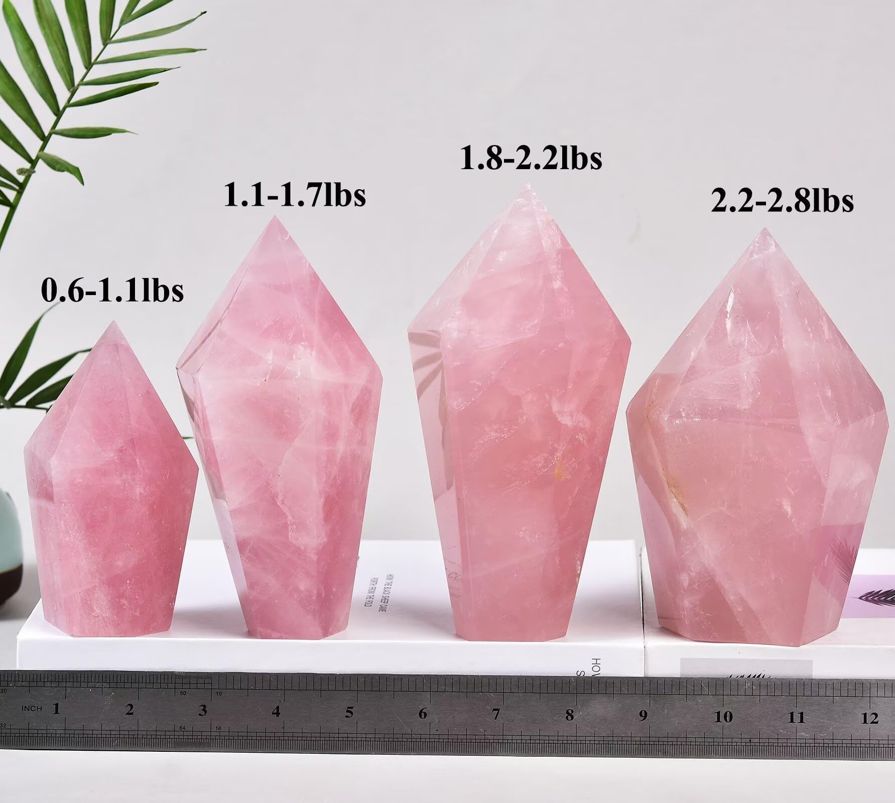 Vizytou Hand-polished Rose Quartz Wand adds gentle energy to rituals.