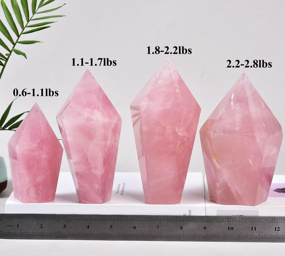 Vizytou Hand-polished Rose Quartz Wand adds gentle energy to rituals.