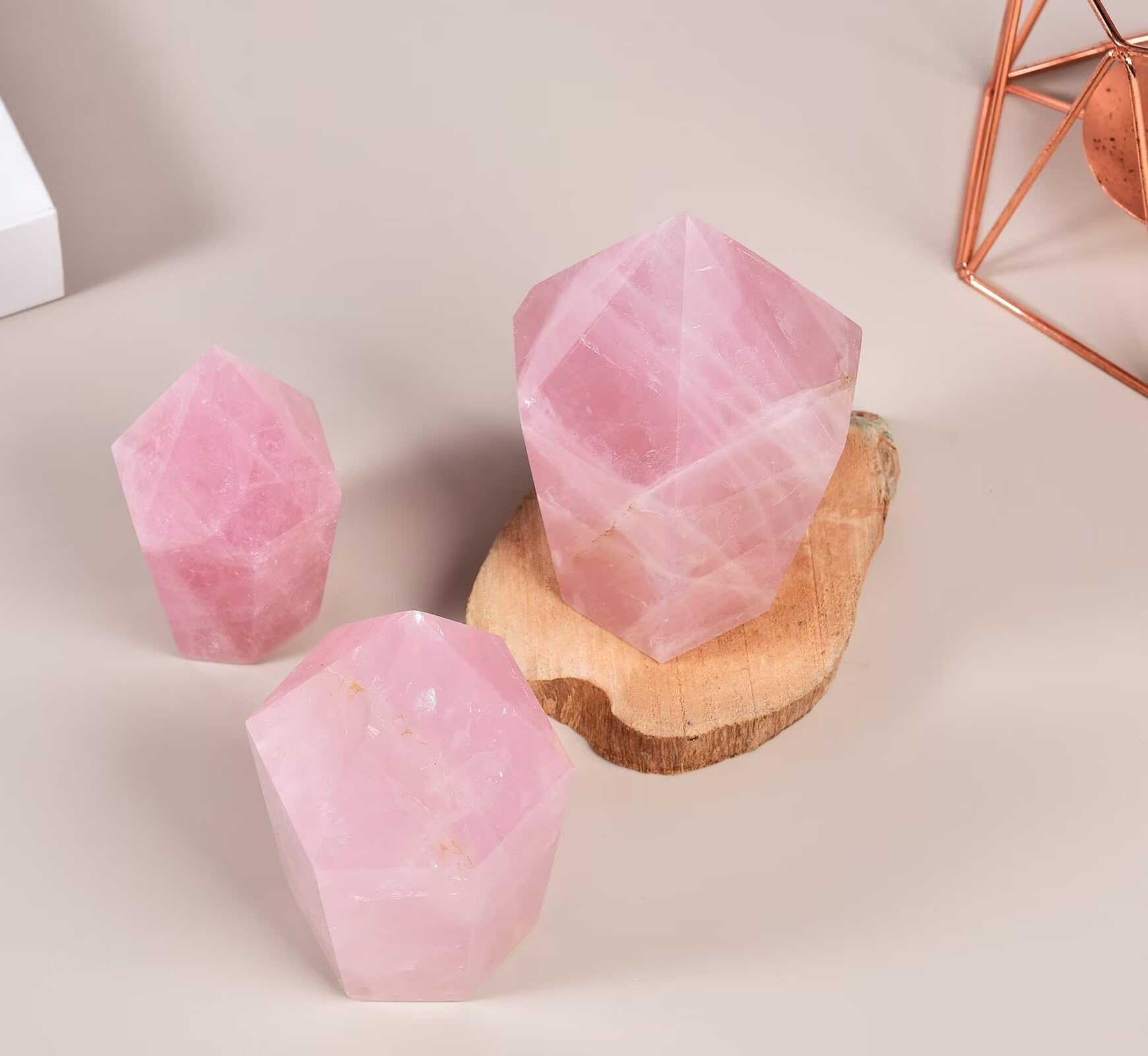 Vizytou Rose Quartz Home Decor stone promotes mindful ambiance in daily spaces.