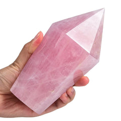 Vizytou Rose Quartz Obelisk for calming energy in meditation and decor.