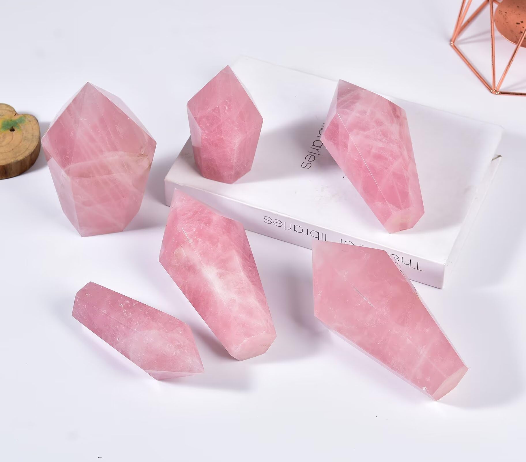 Vizytou Rose Quartz yoga meditation stone creates calm focus in practice.