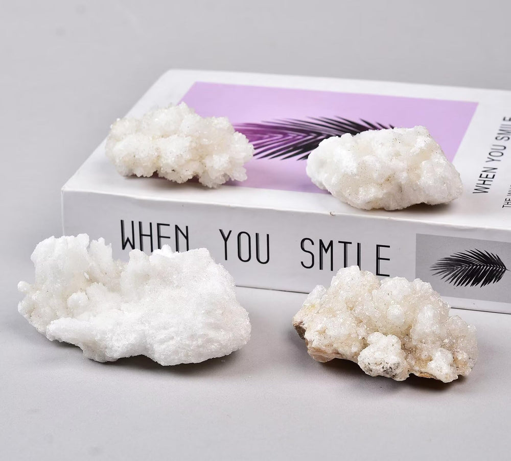 VIZYTOU white crystal formation display piece adds elegant focal point.