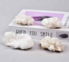 VIZYTOU white crystal formation display piece adds elegant focal point.