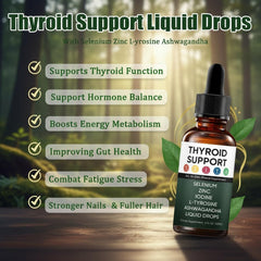 Vlsdoin Kindled Thyroid Support Drops label highlights essential minerals for balance