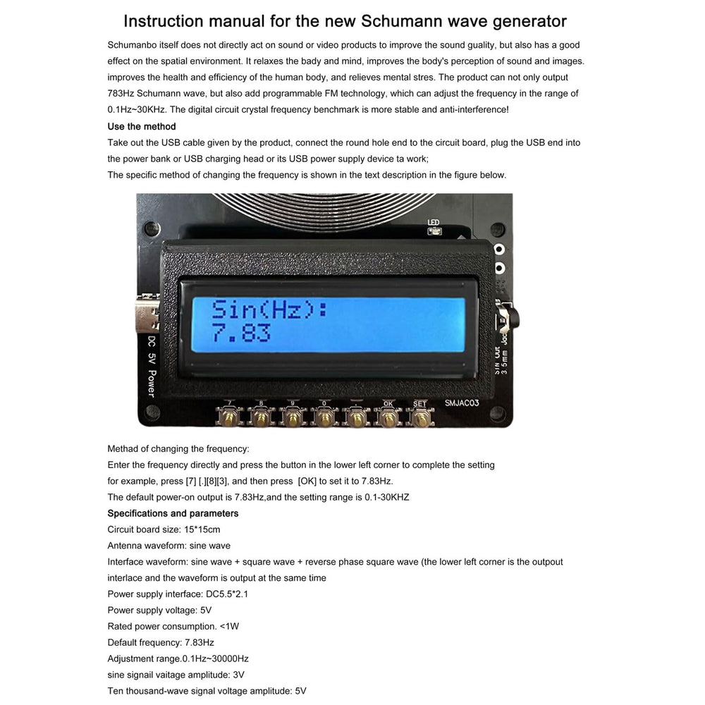 VLSQHNCF Waves Generator used with external speakers to hear tones