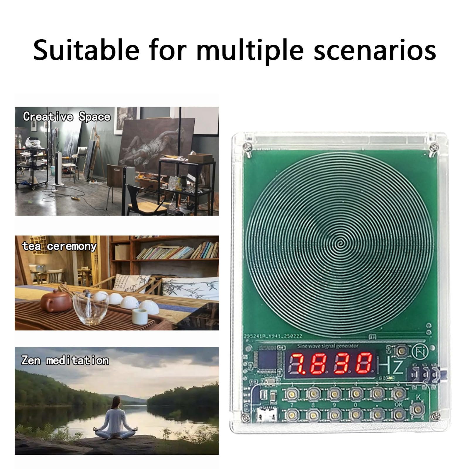 VLSQHNCF resonance generator side controls for easy frequency adjustments