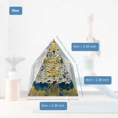 VMDEKK Orgone Pyramid golden-foil detail promotes premium design for the workspace.