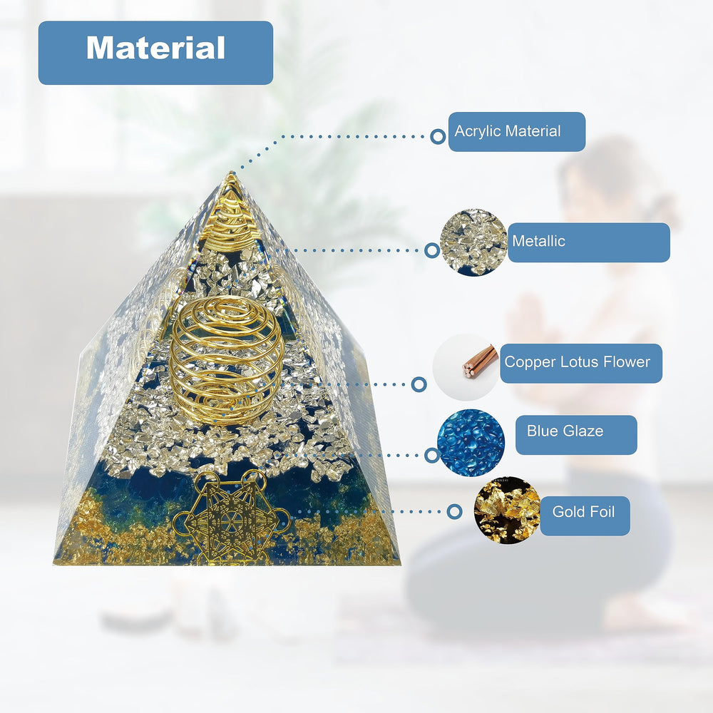VMDEKK Orgone Pyramid handcrafted-surface invites touch and peaceful meditation at home.