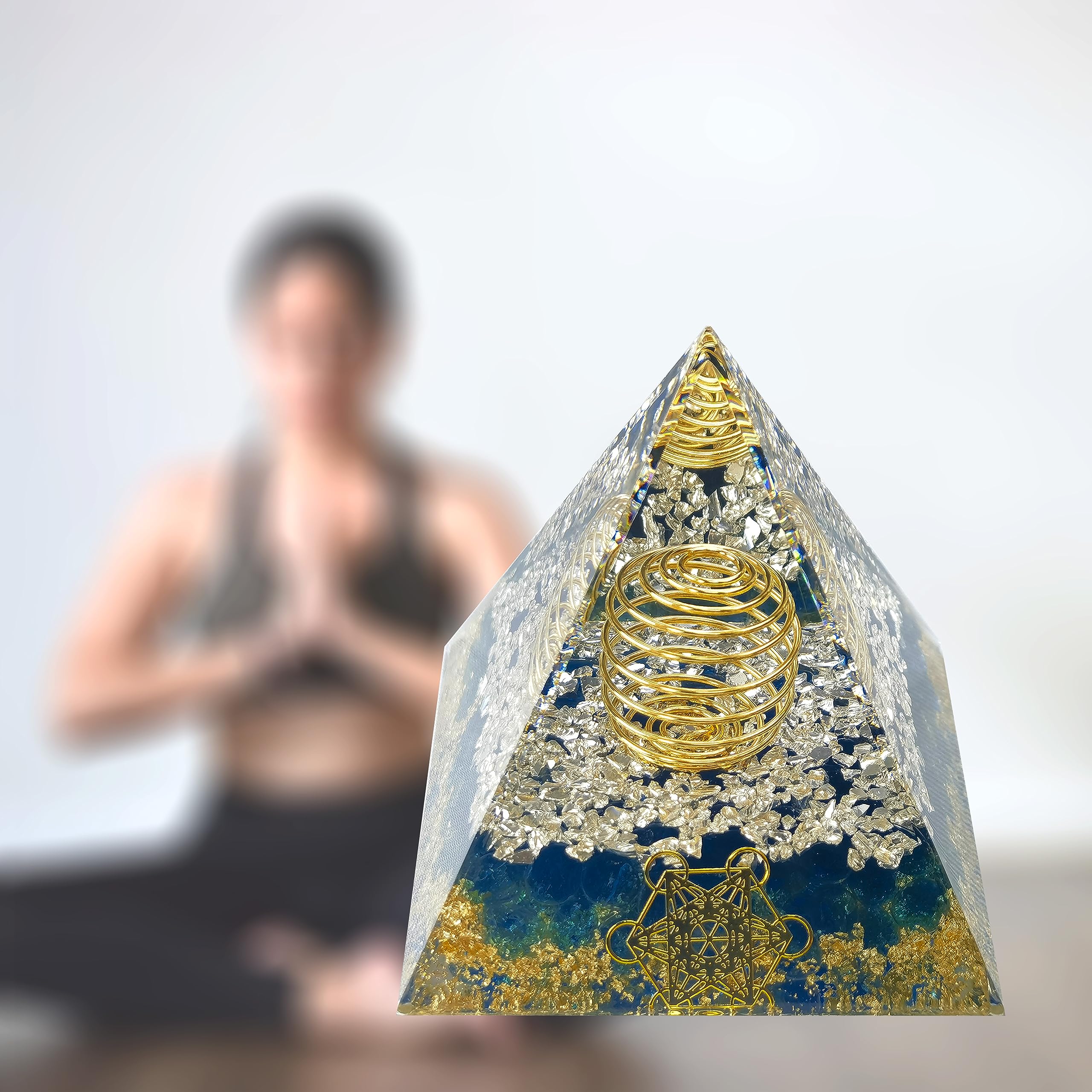 VMDEKK Orgone Pyramid workspace-decor supports feng shui and serene focus.