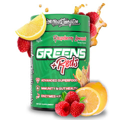 VMI Sports Greens + Reds advanced-formula image highlighting comprehensive daily nutrition.