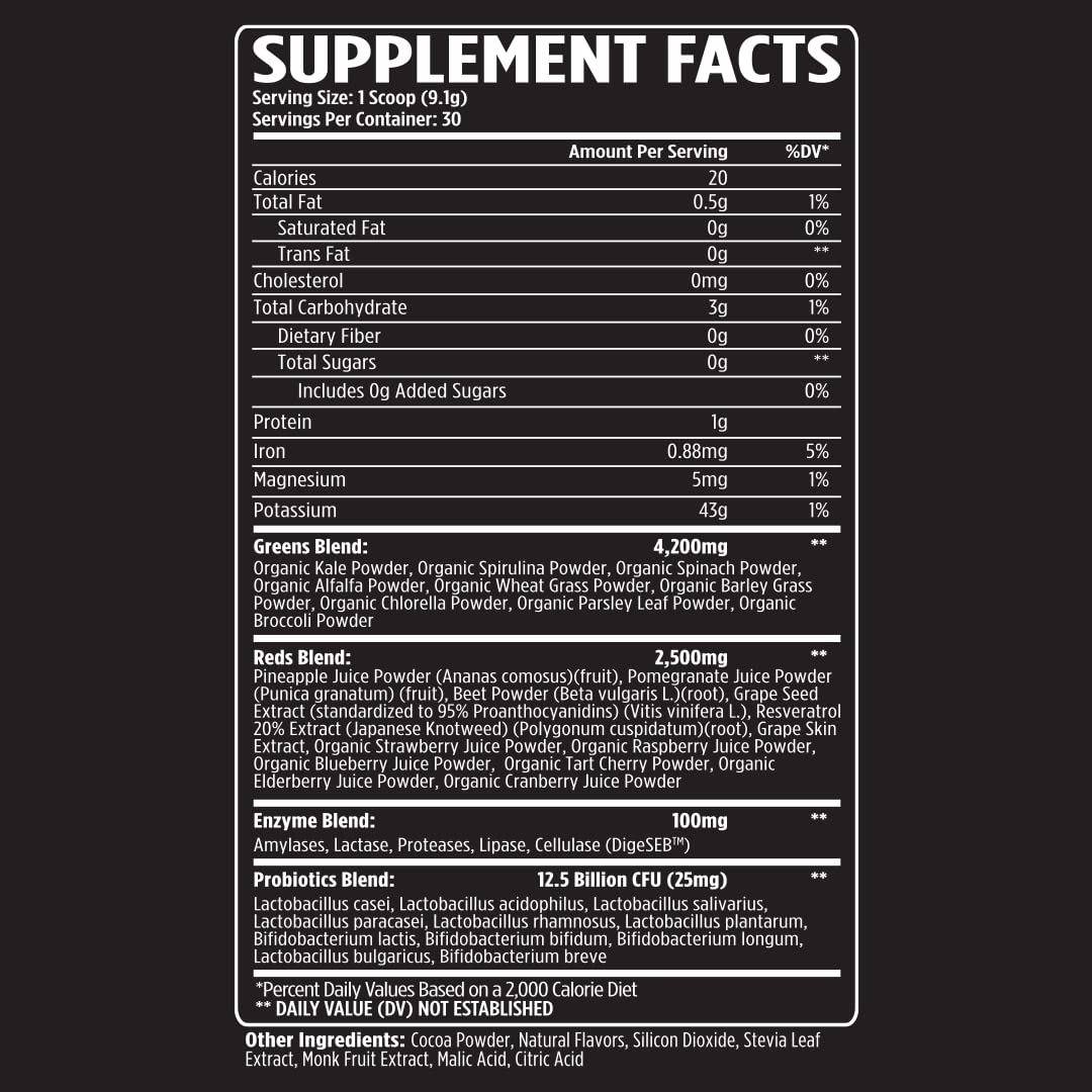 VMI Sports Greens and Reds powder scoop makes mixing easy for a quick nutrient boost.