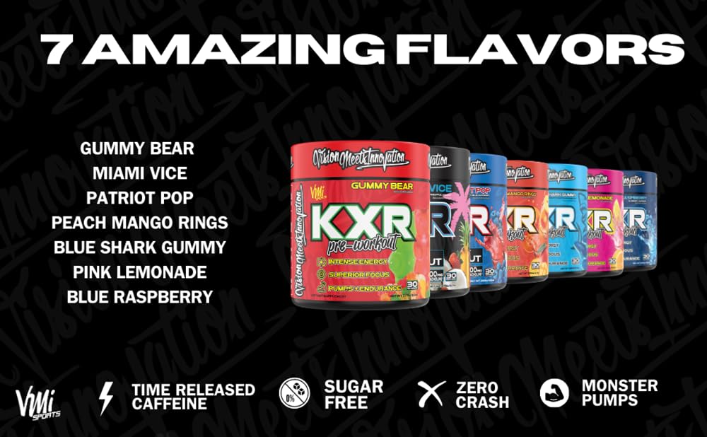 VMI Sports KXR powder dissolving in water for quick mixability.