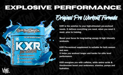 Endurance-focused KXR powder helps sustain effort through longer sets.