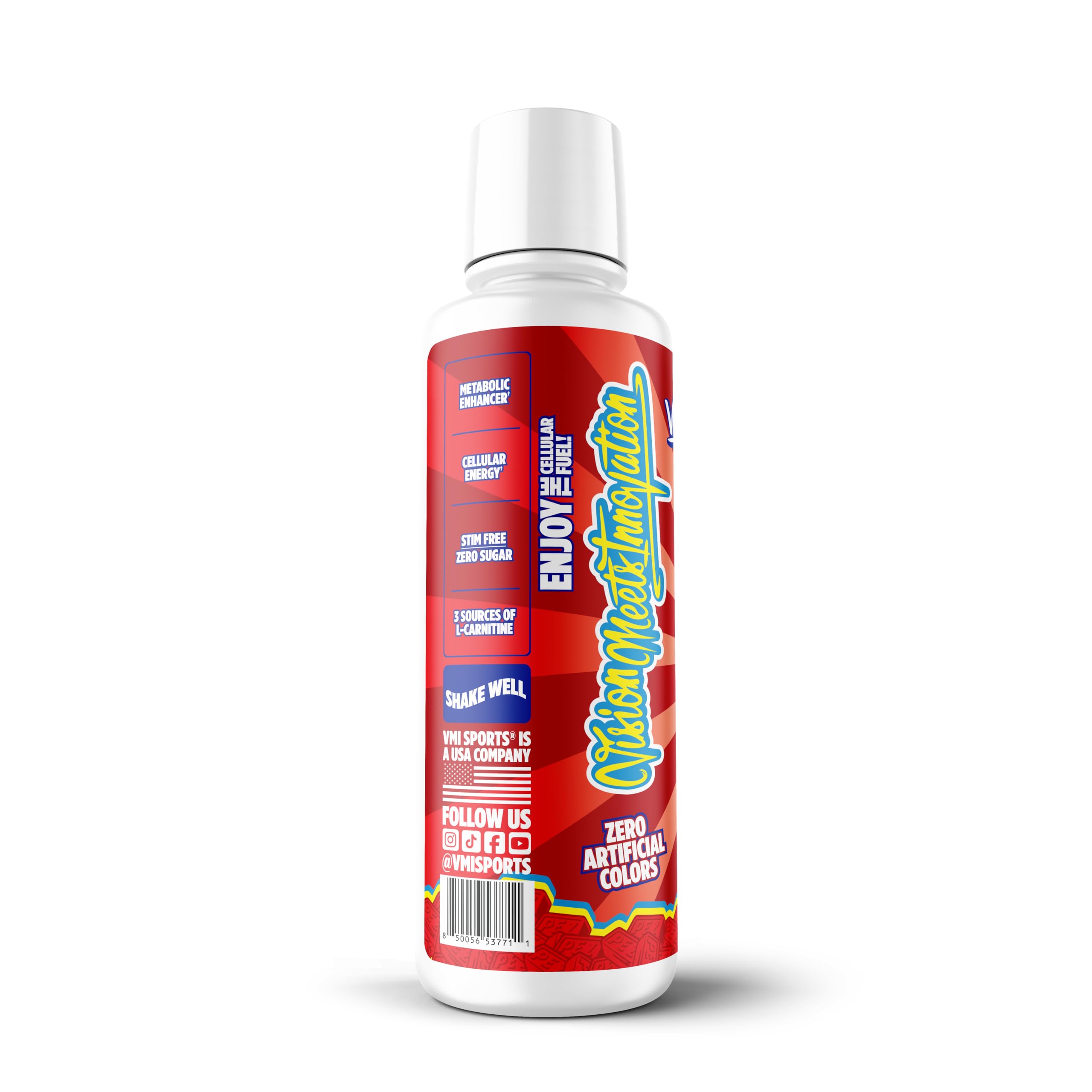 VMI Sports L-Carnitine 3000 label emphasizes zero calories and keto-friendly formula
