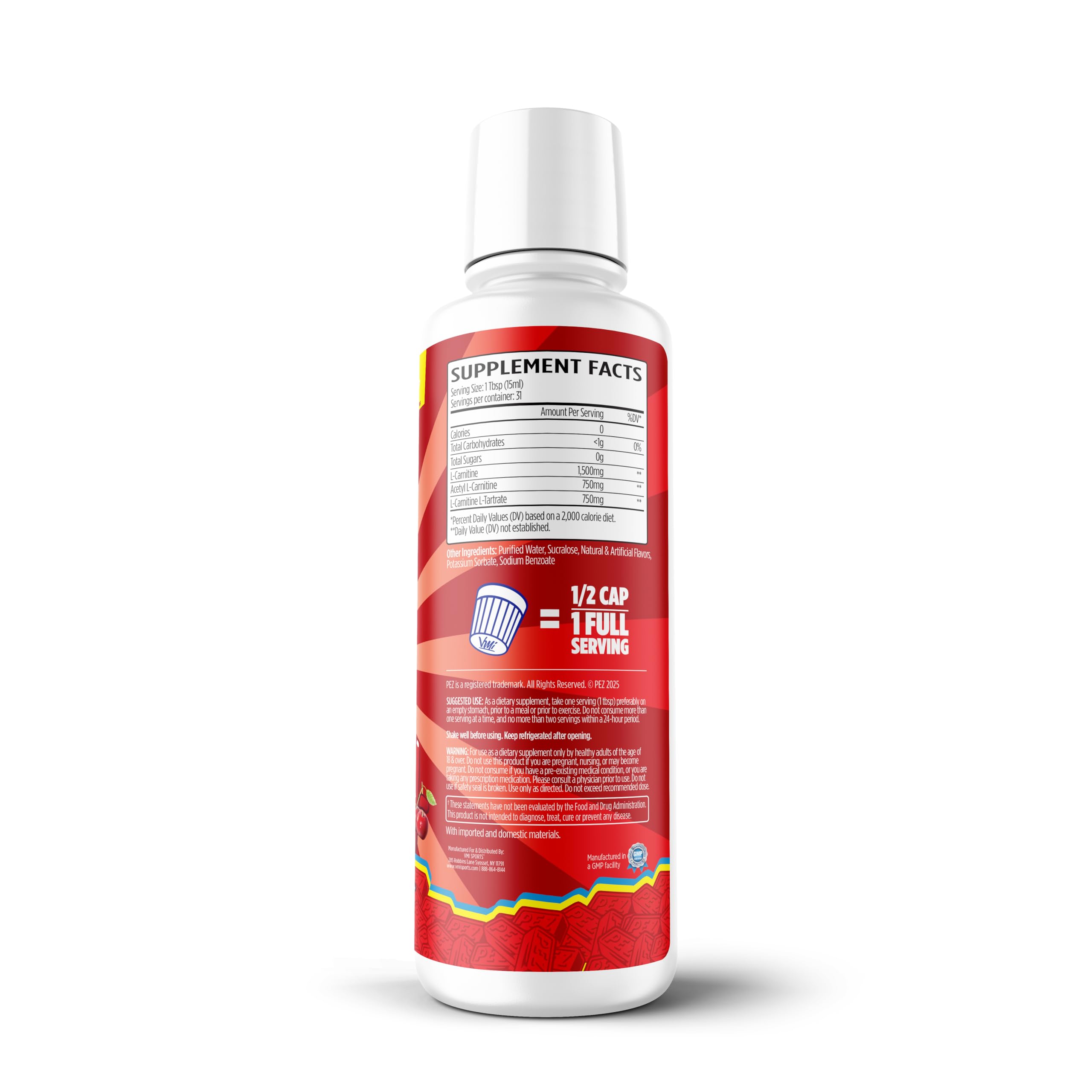 VMI Sports L-Carnitine 3000 pour illustrates stimulant-free energy for workouts